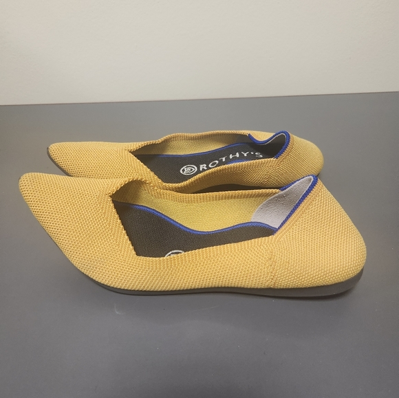 Rothy’s Marigold Points Flats Sz 6 - Picture 3 of 6